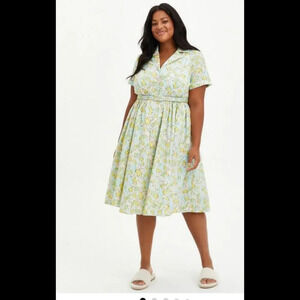 Torrid Disney Peter Pan Tinkerbell Swing Dress